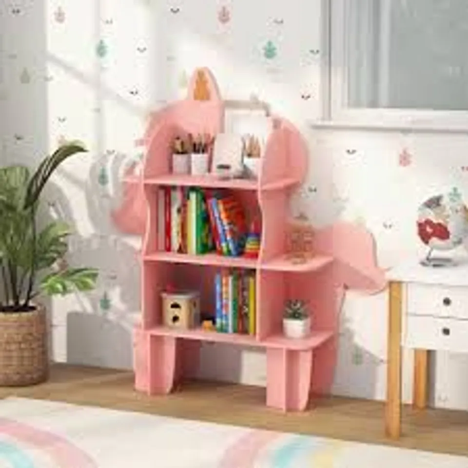 BOXED COSTWAY PINK KIDS TOY/BOOKSHELF