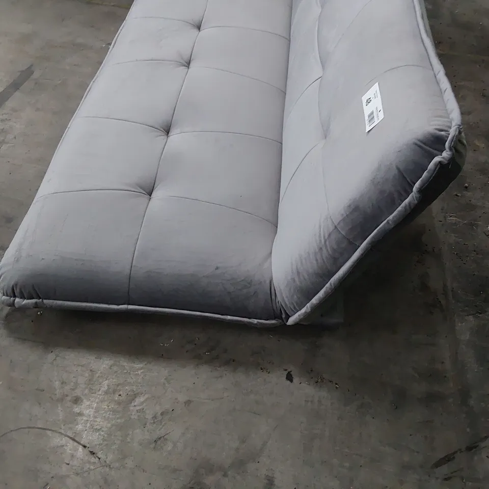 DESIGNER CLICK CLACK SOFA BED GREY FABRIC