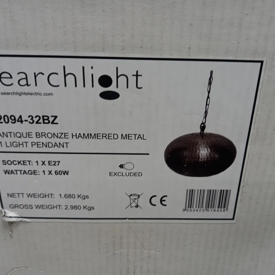 BOXED SEARCHLIGHT LEONARDO 1-LIGHT MINI PENDANT