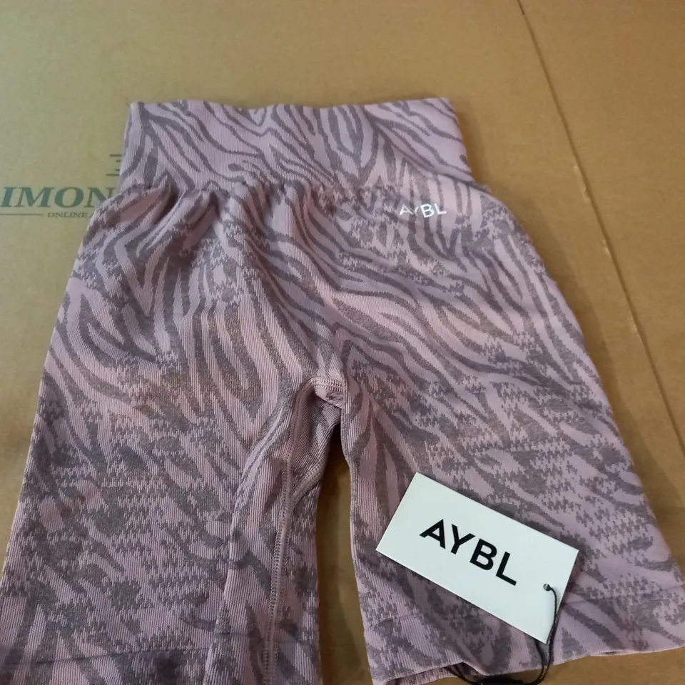 AYBL ANIMAL SEAMLESS SHORTS IN MAUVE LILAC - S