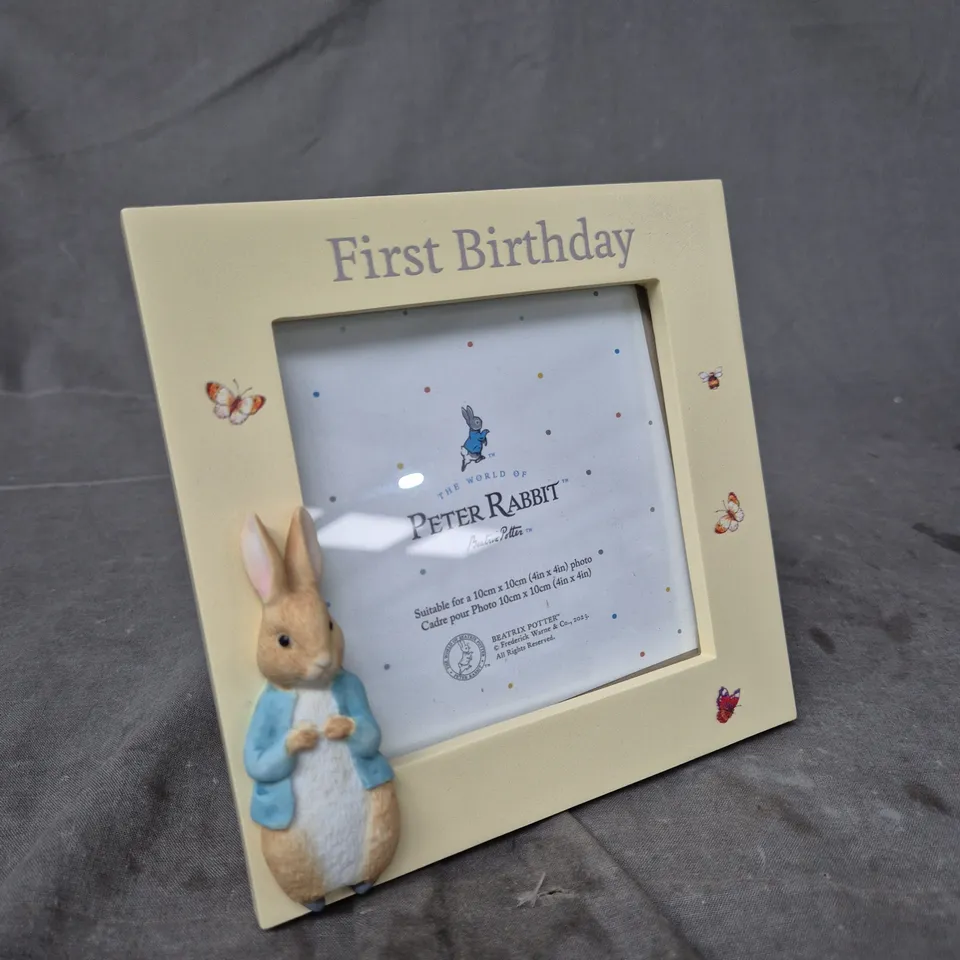 PETER RABBIT FIRST BIRTHDAY PHOTO FRAME 
