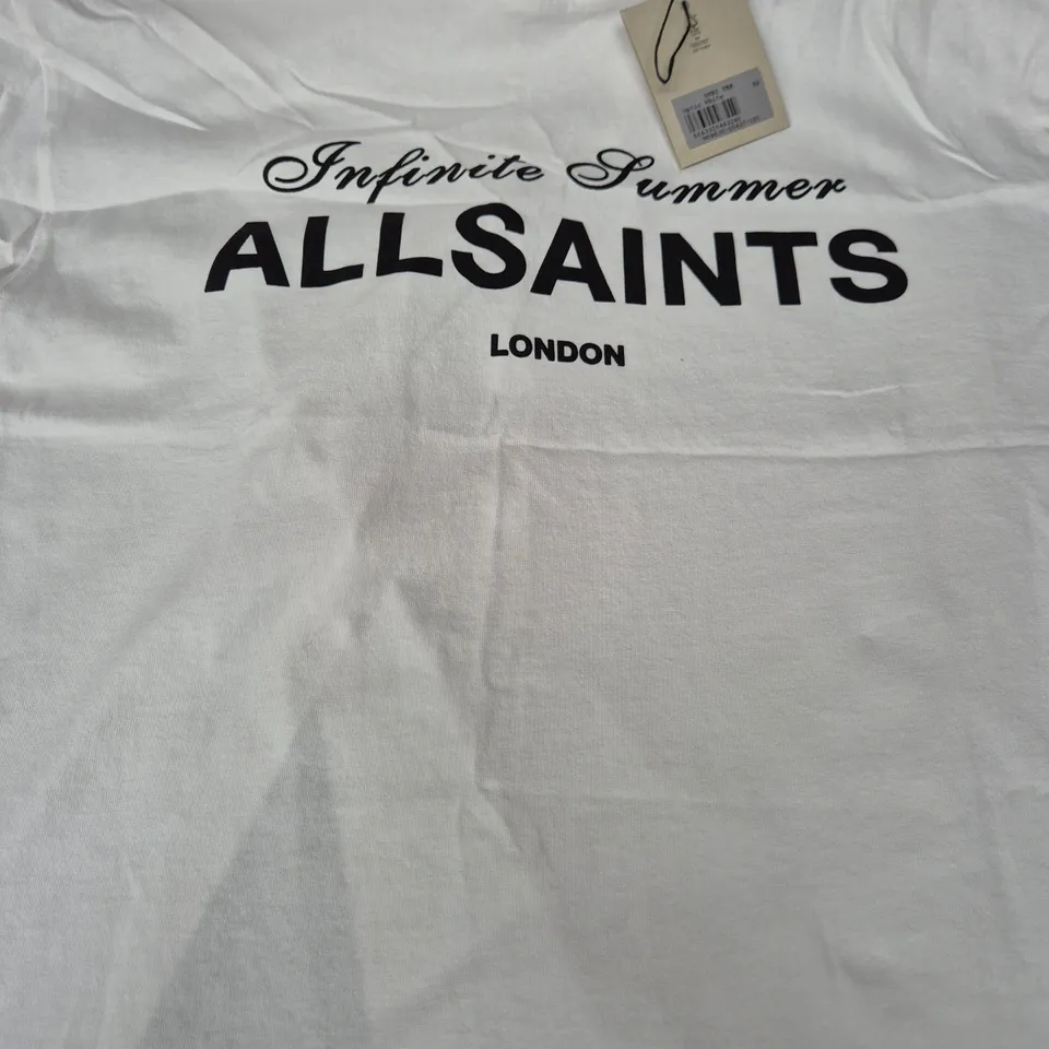 ALL SAINTS CREW NECK T-SHIRT IN WHITE SIZE XS