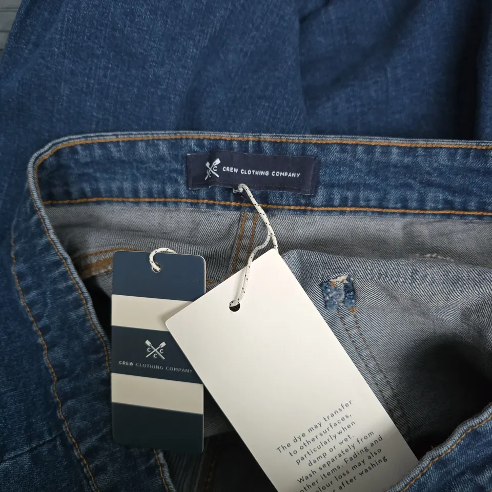 CREW CLOTHING DENIM BUTTON-FRONT SKIRT – WOMEN'S BLUE