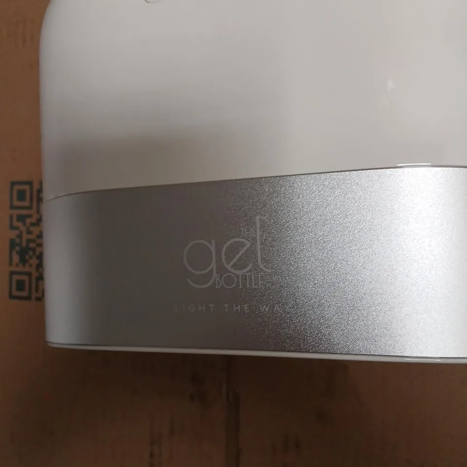 GEL BOTTLE LIGHT THE WAY LED NAIL LAMP – WHITE WITH SILVER BAND
