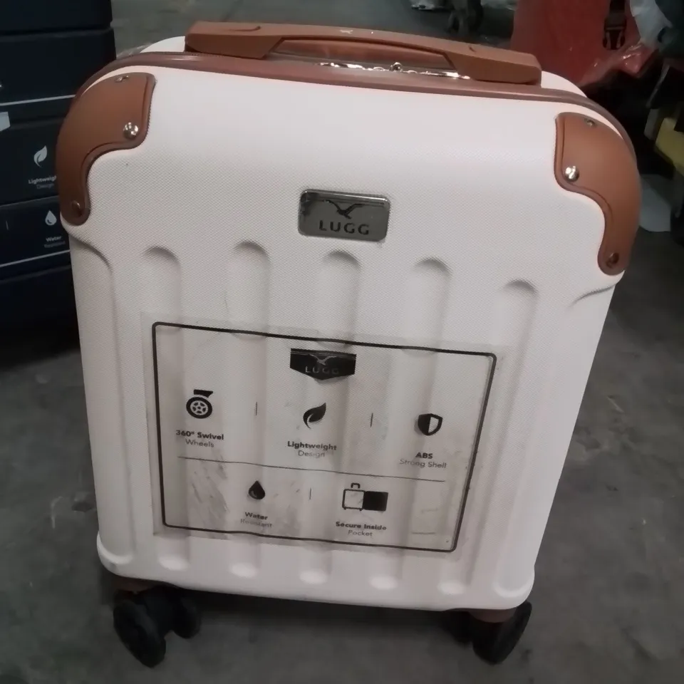 LUGG JETSET CABIN BAG CREAM WITH BROWN 