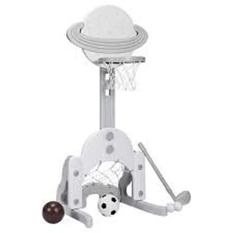 BOXED COSTWAY 3 IN 1 ADJUSTABLE BASKETBALL STAND WITH GOAL NET