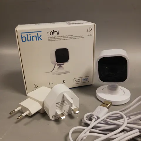 BOXED BLINK MINI INDOOR PLUG-IN HD SMART SECURITY CAMERA