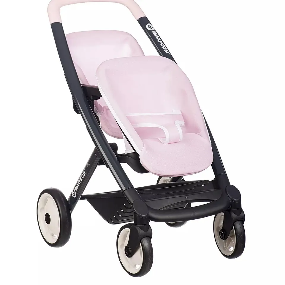 SMOBY MAXI-COSI TWIN DOLL PUSHCHAIR BLUSH PINK