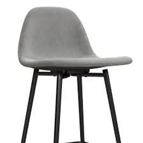 BOXED CALVIN UPHOLSTERED COUNTER STOOL GREY