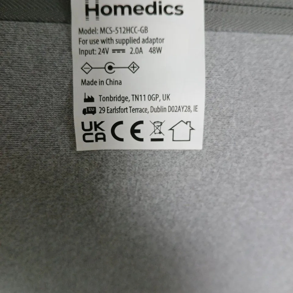 Homedics Flex Back Cushion – Model MCS-512HCC-GB