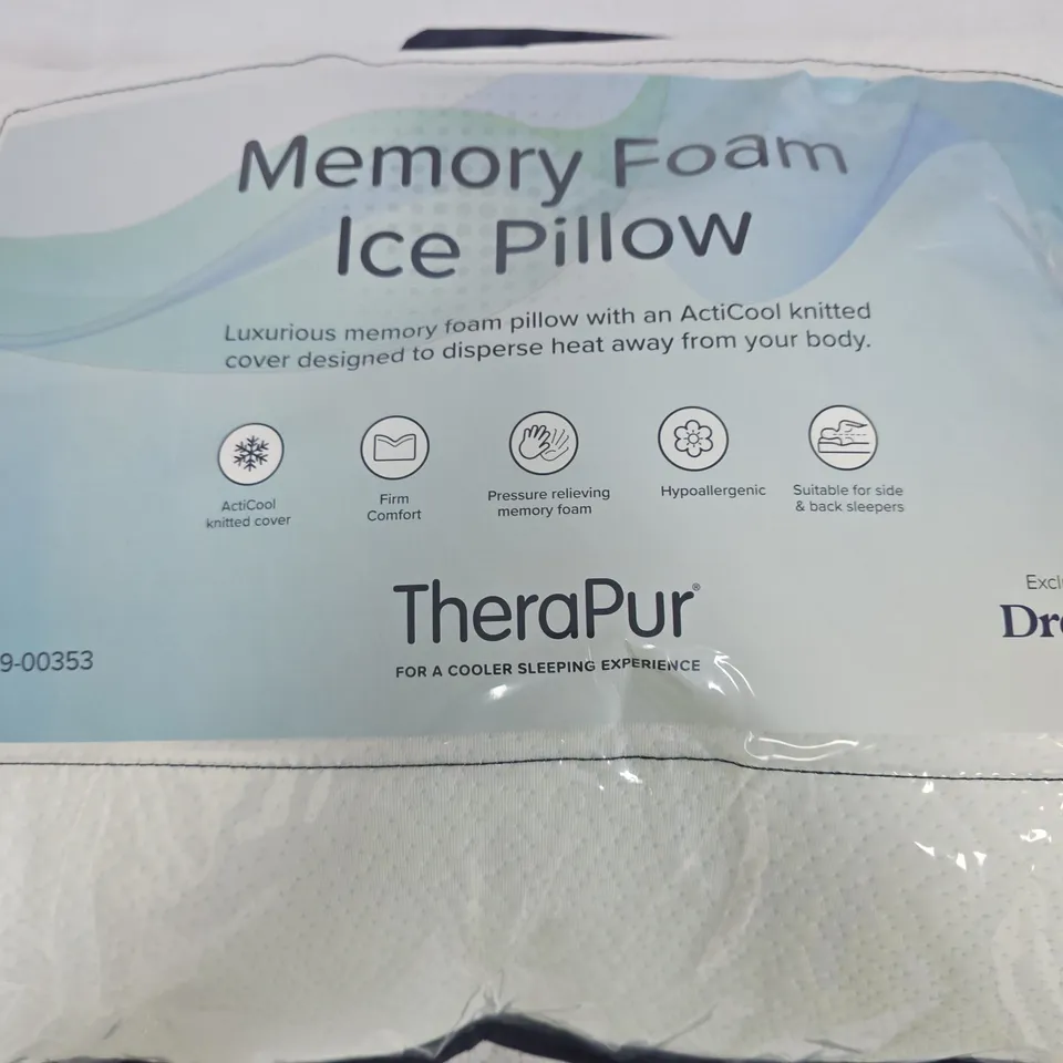 MEMORY FOAM ICE PILLOW – THERAPUR, EXCLUSIVE TO DREAMS