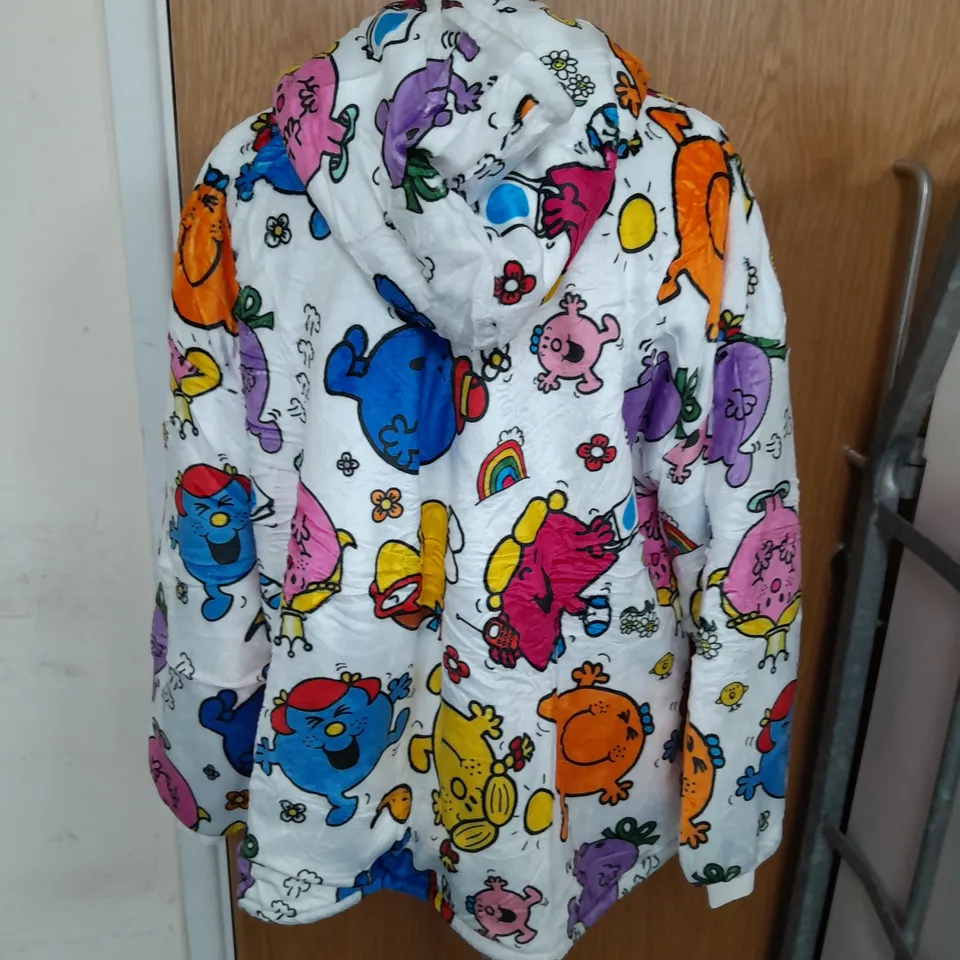 THE OODIE MR MEN LITTLE MISS SOFT FLEECE HOODIE SIZE 4