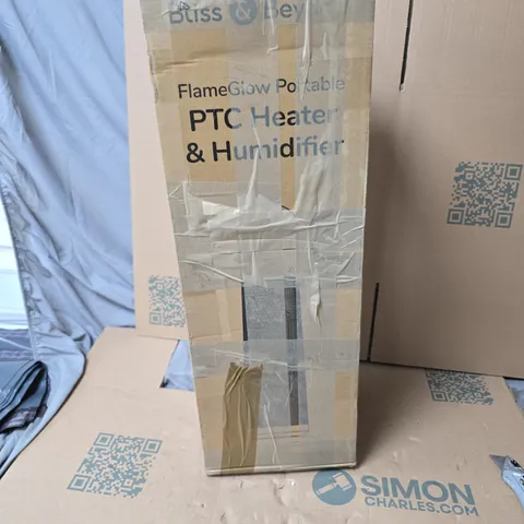 BLISS & BEY FLAMEGLOW PORTABLE PTC HEATER & HUMIDIFIER