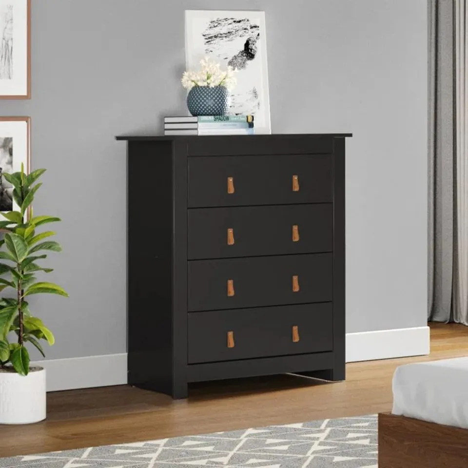 BOXED JAKERRA 4-DRAWER CHEST OF DRAWERS (1 BOX)