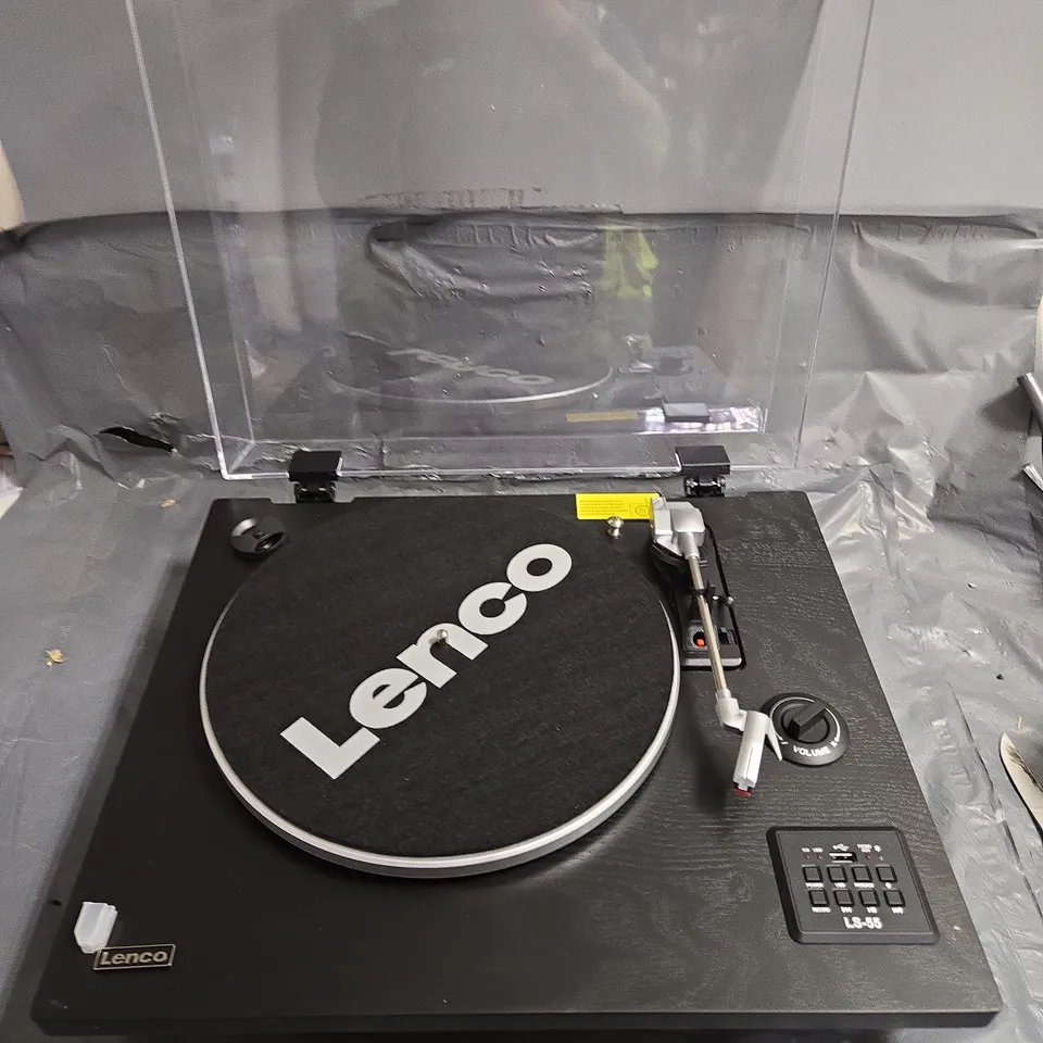 LENCO LS-55BK TURNTABLE WITH BLUETOOTH USB MP3 PLAYER-ENCODER AND BUILT-IN SPEAKERS