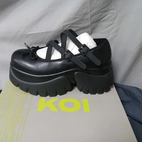 KOI MARGOT MONSTER PLATFORM MARY JANE SHOES, BLACK, UK SIZE 6