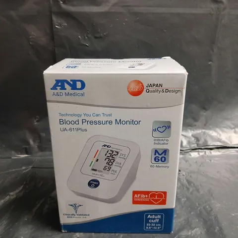 A&D BLOOD PRESSURE MONITOR UA-611PLUS – BOXED