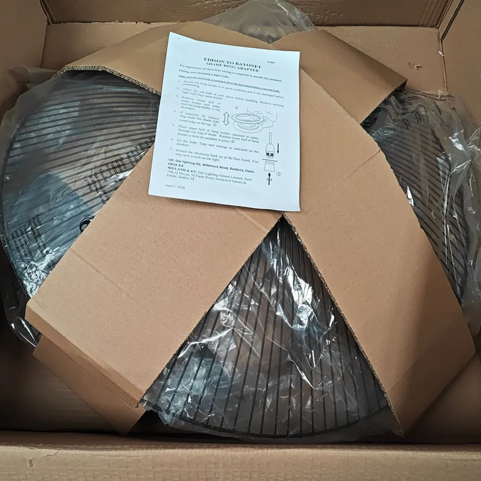 BOXED DAR ONZA EASY FIT PENDANT LIGHTS - TWIN PACK