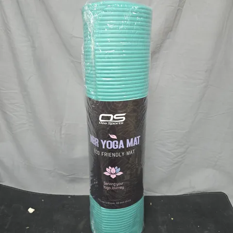 NBR YOGA MAT – ECO FRIENDLY MAT, TURQUOISE (183 CM X 61 CM X 10 MM) – OZE SPORTS