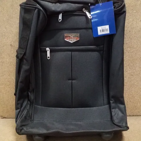 LUGG SINGLE TROLLEY SOFT CABIN BAG 44.5×35.5×19.5CM - BLACK