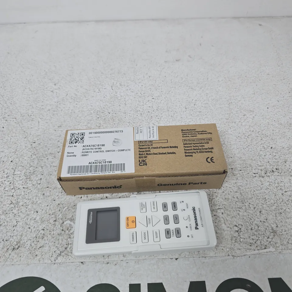 PANASONIC REMOTE CONTROL – GENUINE PART (ACXA75C18190)