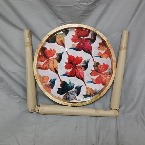 LIVMORE FLORAL PATTERN WOODEN MINI TABLE