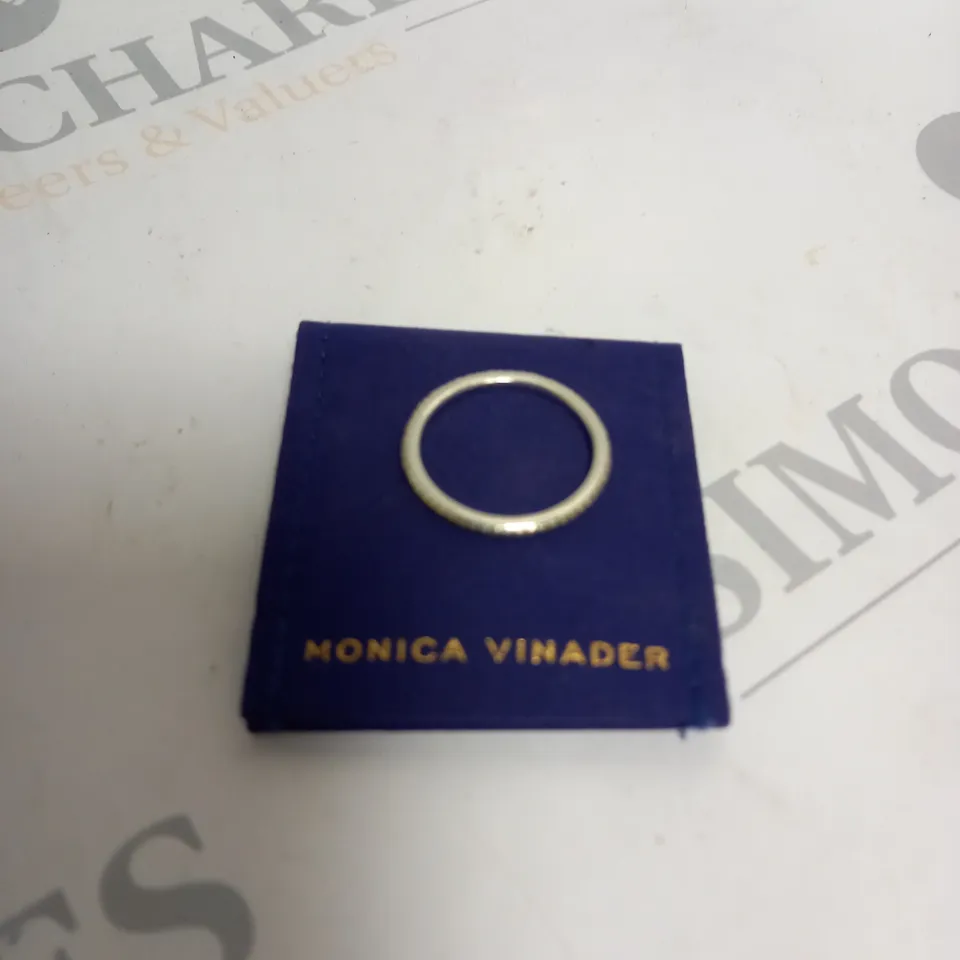 BOXED MONICA VINADER SKINNY SILVER ETERNITY RING 