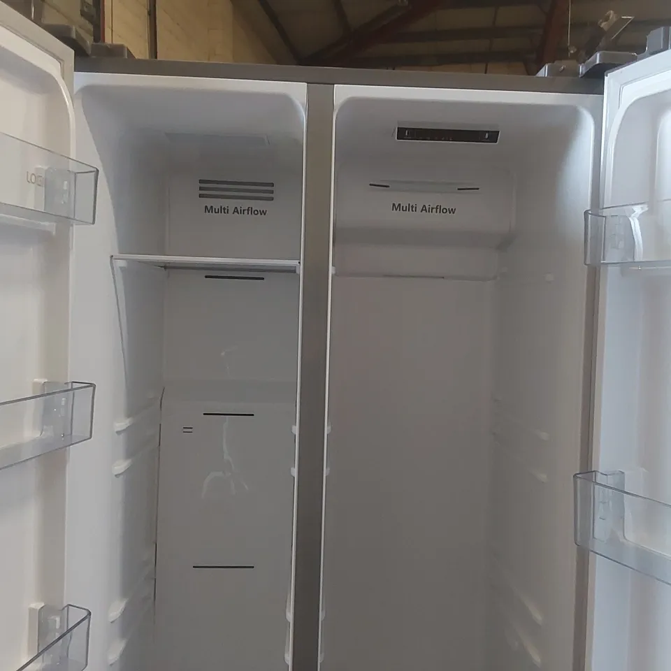 LOGIK LESSBSX23 SLIM AMERICAN-STYLE FRIDGE FREEZER - INOX