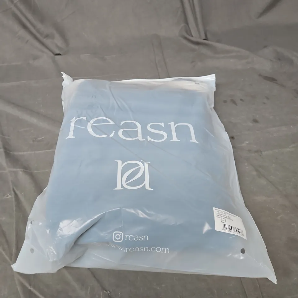 REASN WOMEN'S MIDNIGHT BLUE RIB KNIT WIDE-LEG TROUSERS - UK 14-16 (PETITE)