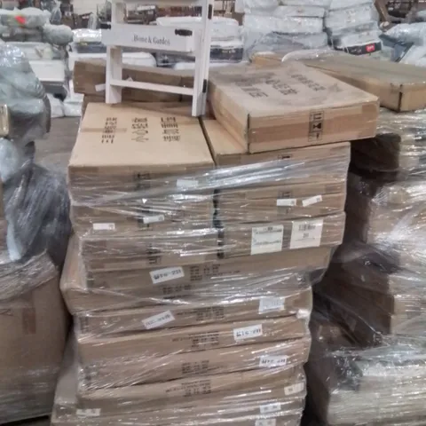 PALLET CONTAINING VARIOUS ITEMS TO INCLUDE: GARDEN SHELVES AND ASSORTED FURNITURE 