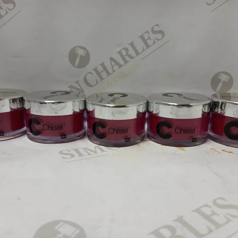 LOT OF 5 CHISEL NAIL ART ACRYLIC & DIPPING POWDER - SOLID #010