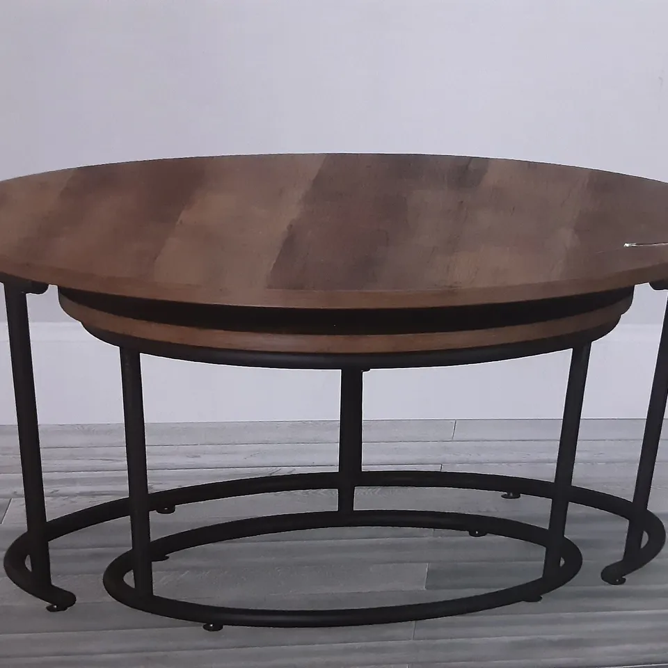 BOXED FUTON COFFEE NEST OF TABLES