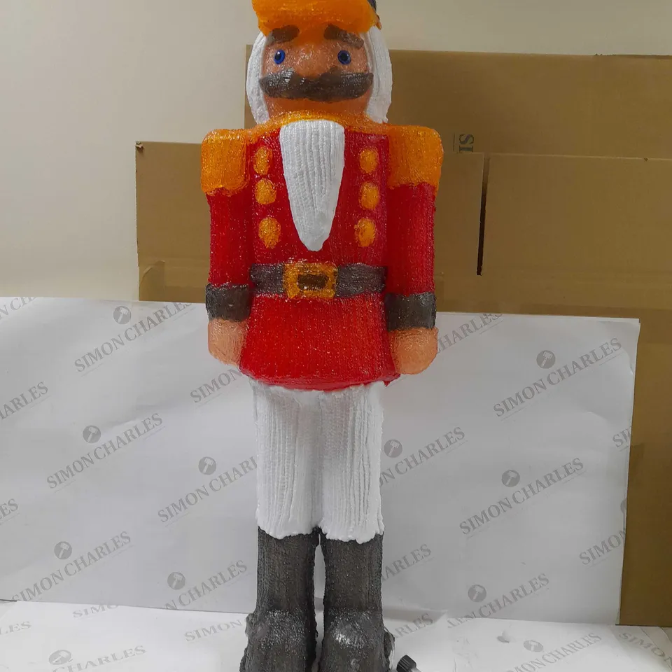 93CM NUTCRACKER WITH TIMER-ICE WHITE LED