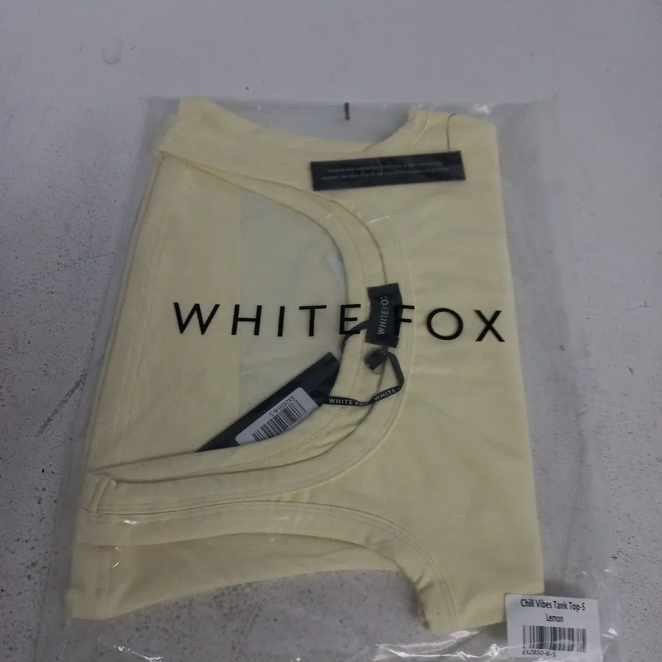 WHITE FOX CHILL VIBES TANK TOP – LEMON, SIZE S