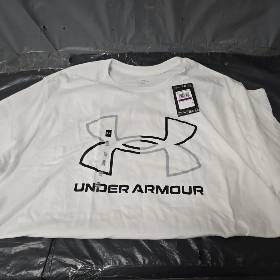 UNDER ARMOUR WHITE 2XL TRAINIGN FOUNDATION TEE