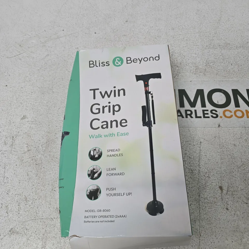 BLISS & BEYOND TWIN GRIP CANE – MODEL GB-8060 (BATTERY OPERATED, 2X AAA)