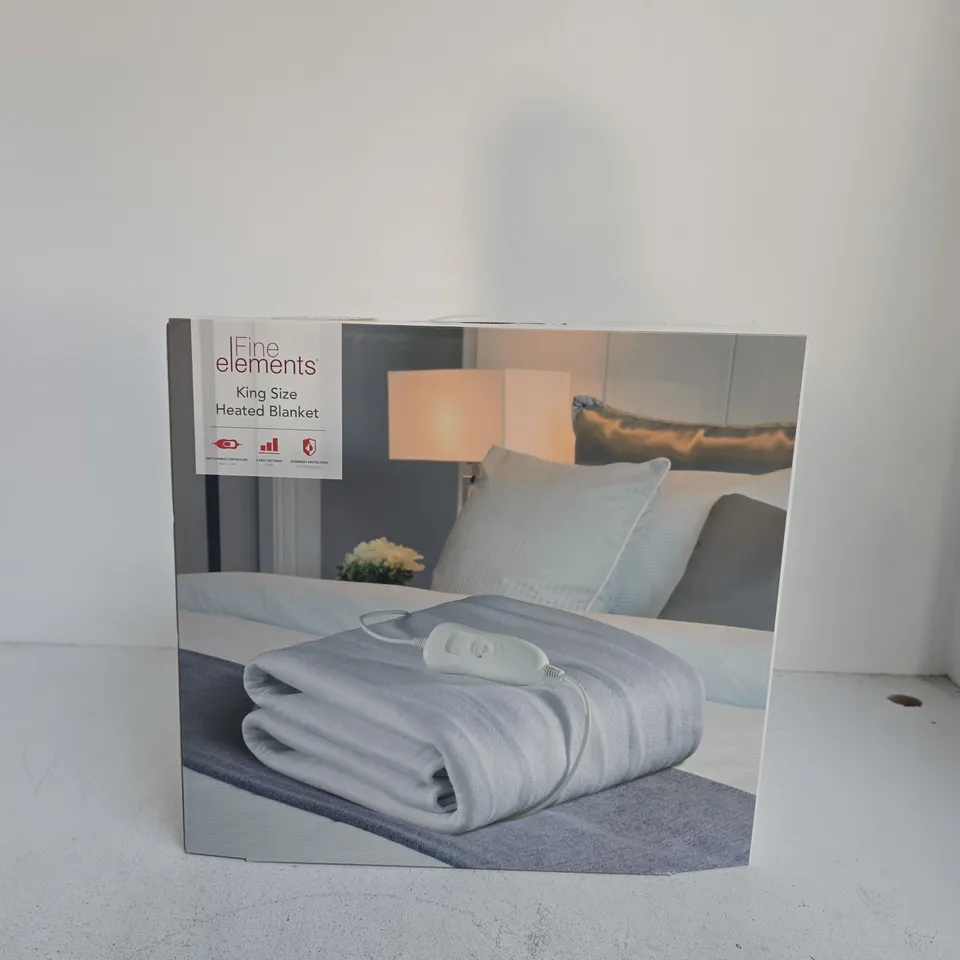 FINE ELEMENTS KING SIZE HEATED BLANKET – BOXED