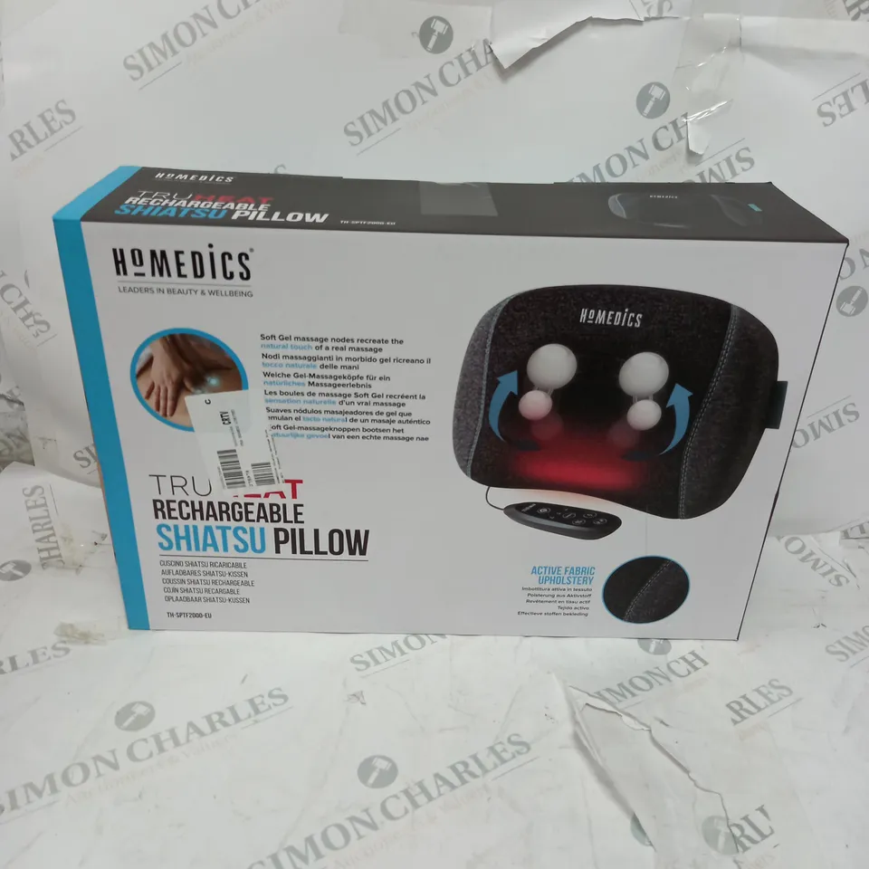 BOXED HOMEDICS TRUHEAT RECHARGEABLE SHIATSU PILLOW