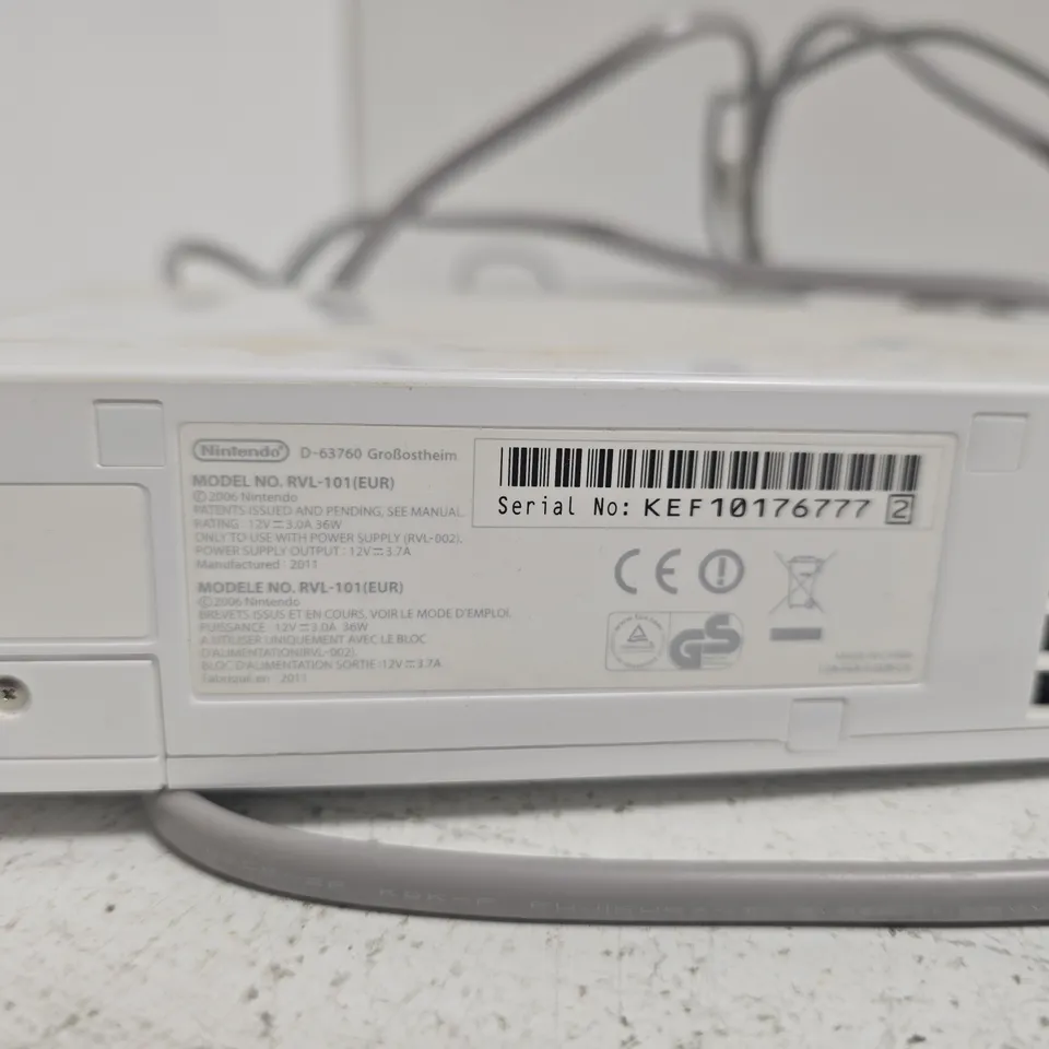 NINTENDO WII RVL-101 VIDEO GAMES CONSOLE