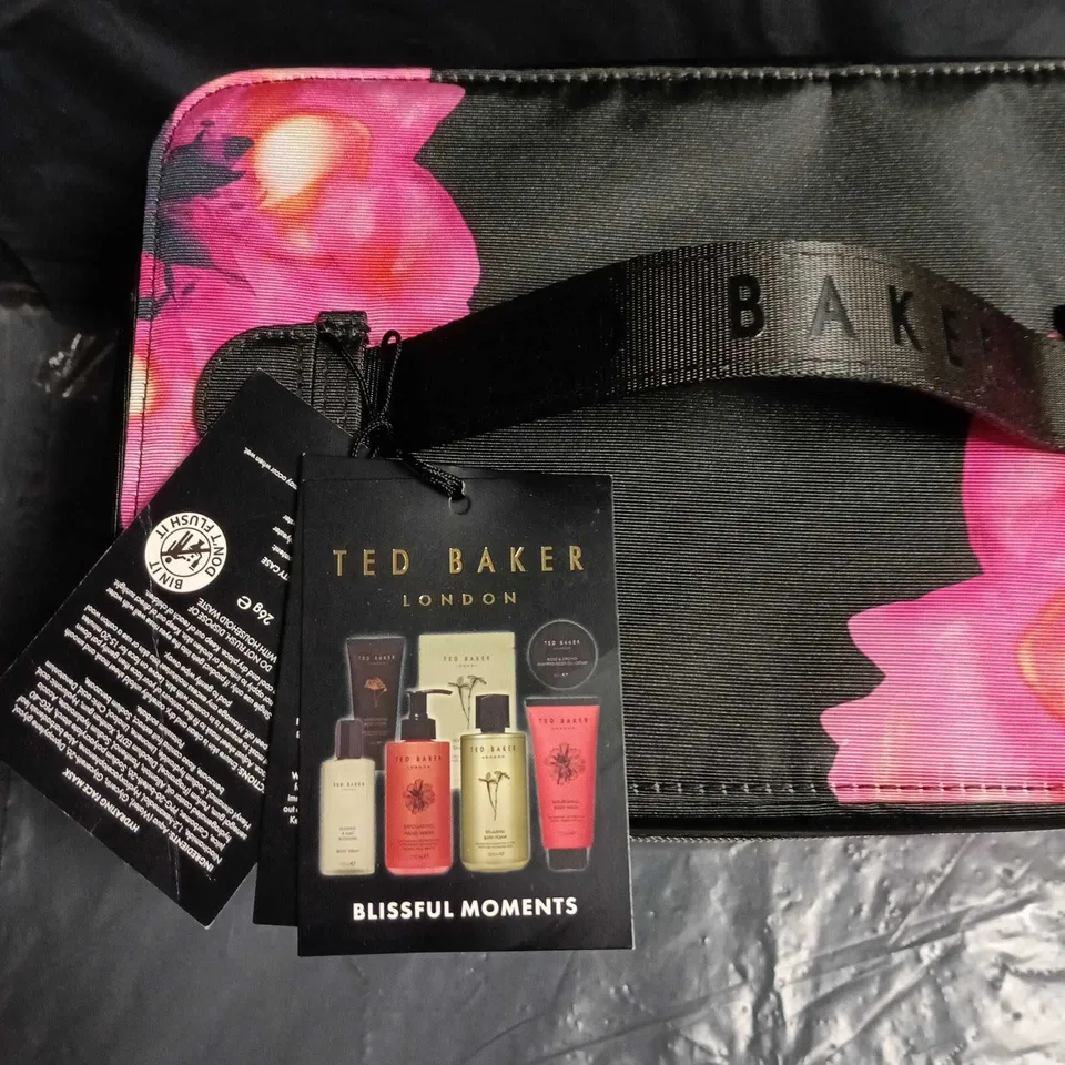 TED BAKER LONDON BLISSFUL MOMENTS COSMETICS SET IN FLORAL CARRY CASE
