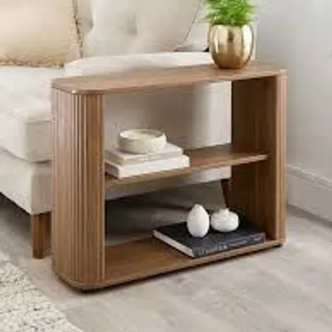 CARINA SOFA SIDE TABLE - MID OAK - COLLECTION ONLY