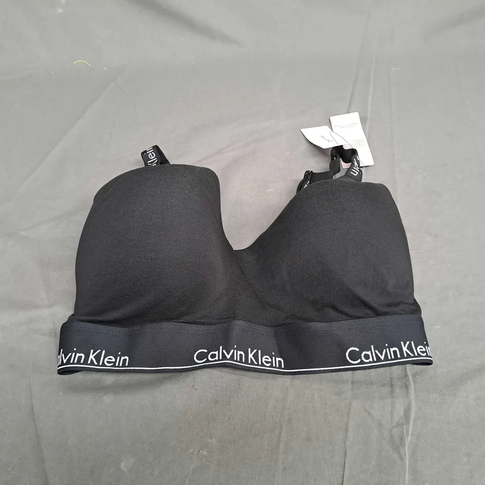 CALVIN KLEIN LIGHT LINED BRALETTE IN BLACK - MEDIUM UK - DD-E