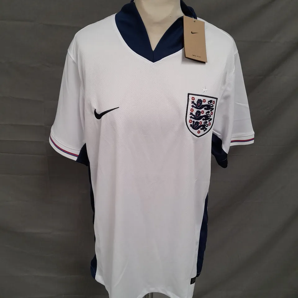 NIKE ENGLAND FOOTBALL TOP IN WHITE SIZE L