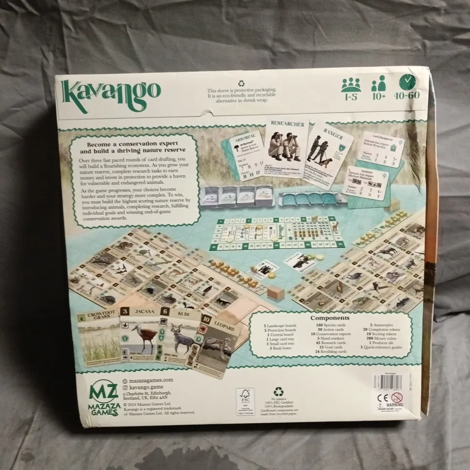 BOXED MAZZA GAMES KAVANGO BOARD GAME