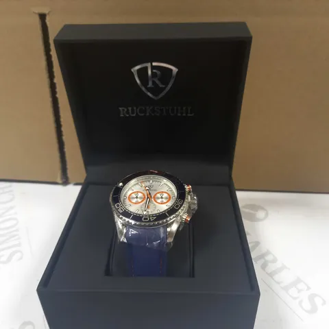 RUCKSTUHL CHRONOGRAPH STYLE RUBBER STRAP WATCH