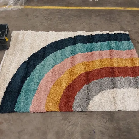 CAMILO BLUE/PINK/BROWN/GREY RUG // 165 X 120CM