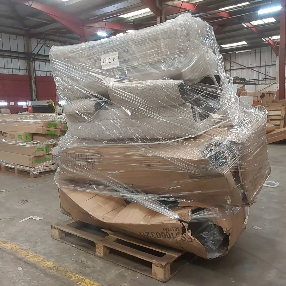 PALLET CONTAINING A LARGE QUANTITY OF ASSORTED DESIGNER FURNITURE PARTS INCLUDING: SOFA PARTS ECT