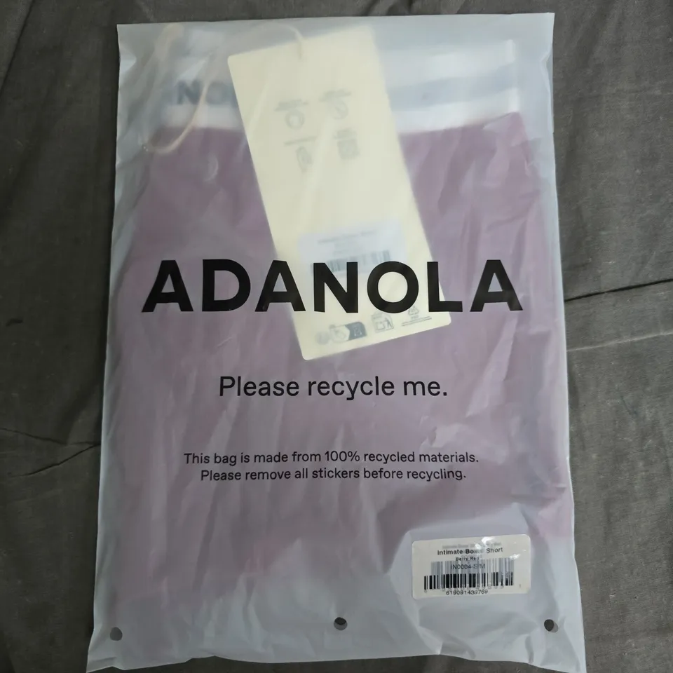 BAGGED ADANOLA INTIMATE BOXER SHORT IN BERRY RED - S/M