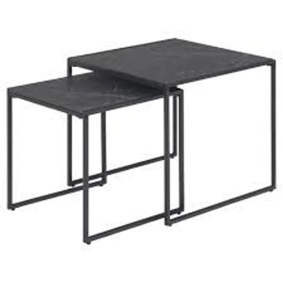 BOXED INFINITY NEST OF TABLES - MARBLE PRINT/MATT BLACK (1 BOX)
