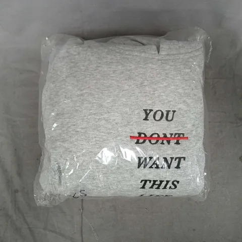 YOU DON'T WANT THIS LIFE LIMITED EDITION GREY REDLINE HOODIE SIZE XS